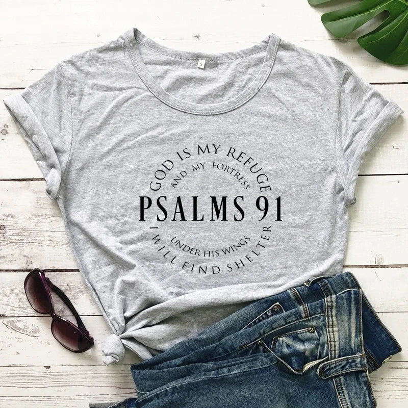psalms 91 graphic t-shirt for kids