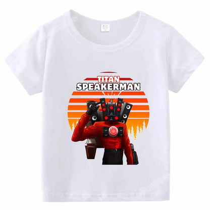 Skibidi Toilet Graphic T-shirt for Kids