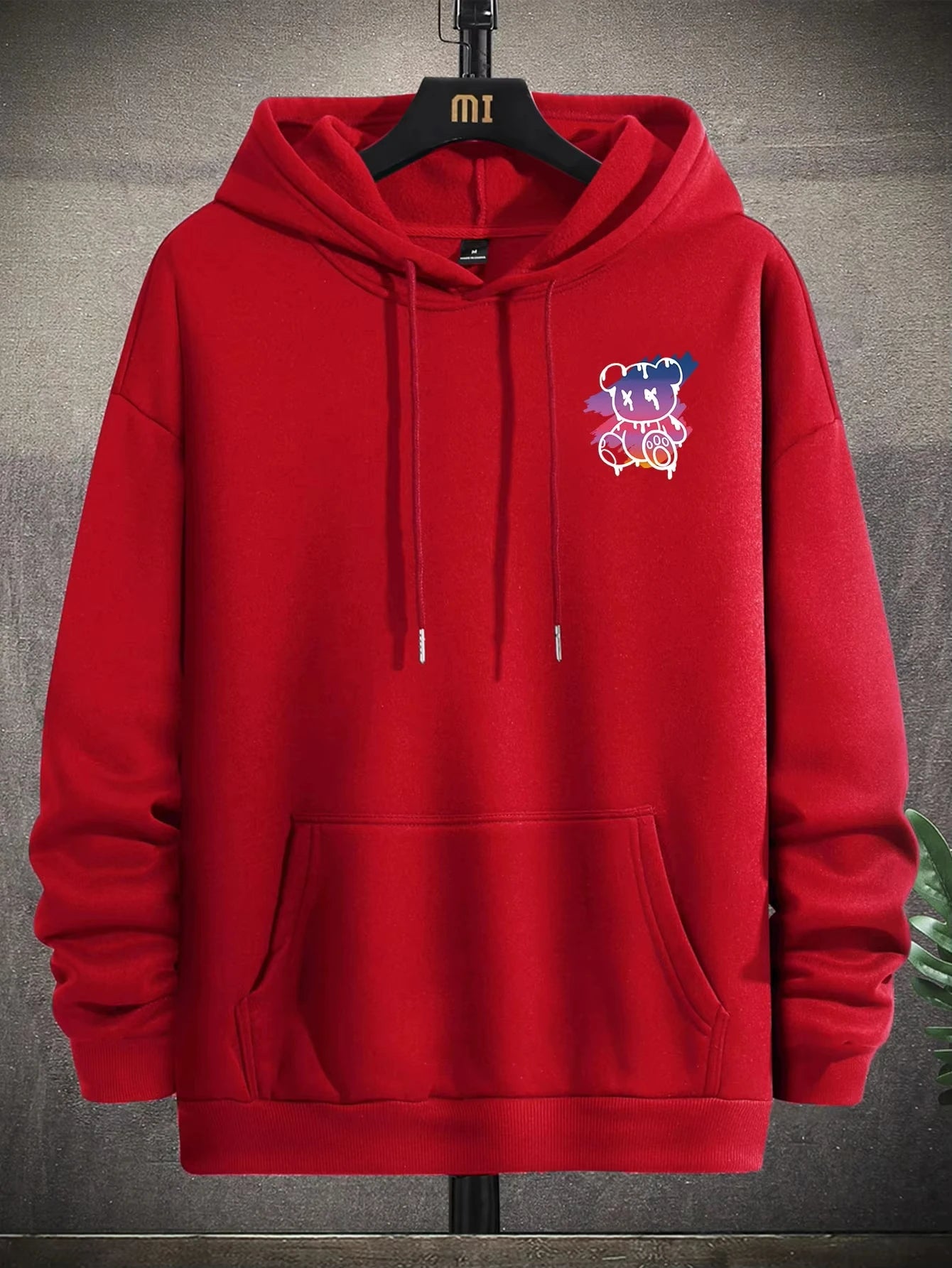 new york cartoon bear sunset hoodie for kids