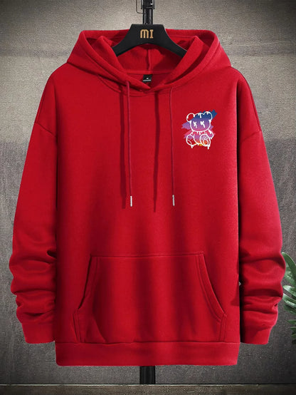 New York Cartoon Bear Sunset Hoodie for Kids