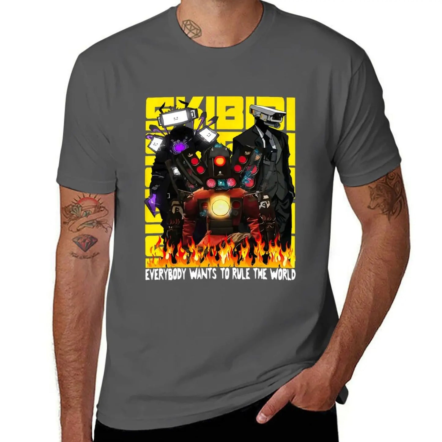 skibidi meme graphic t-shirt for kids