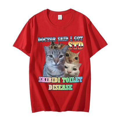 Skibidi Toilet Meme Cat T-shirt for Kids