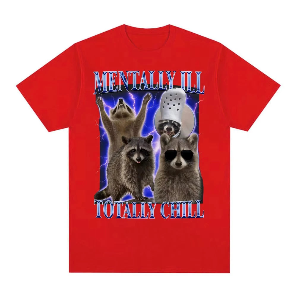 funny raccoon meme t-shirt for kids