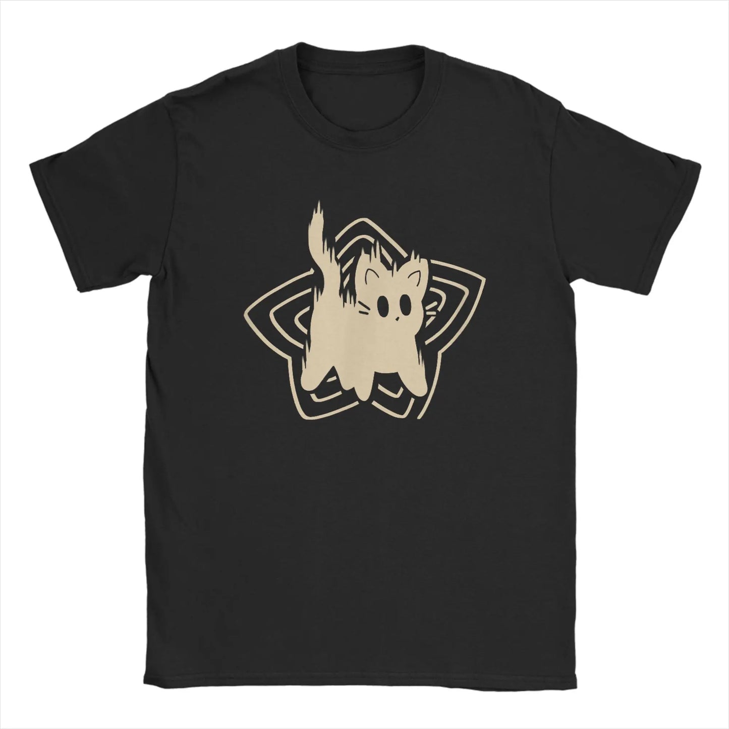 90s style t-shirt with horror cat design