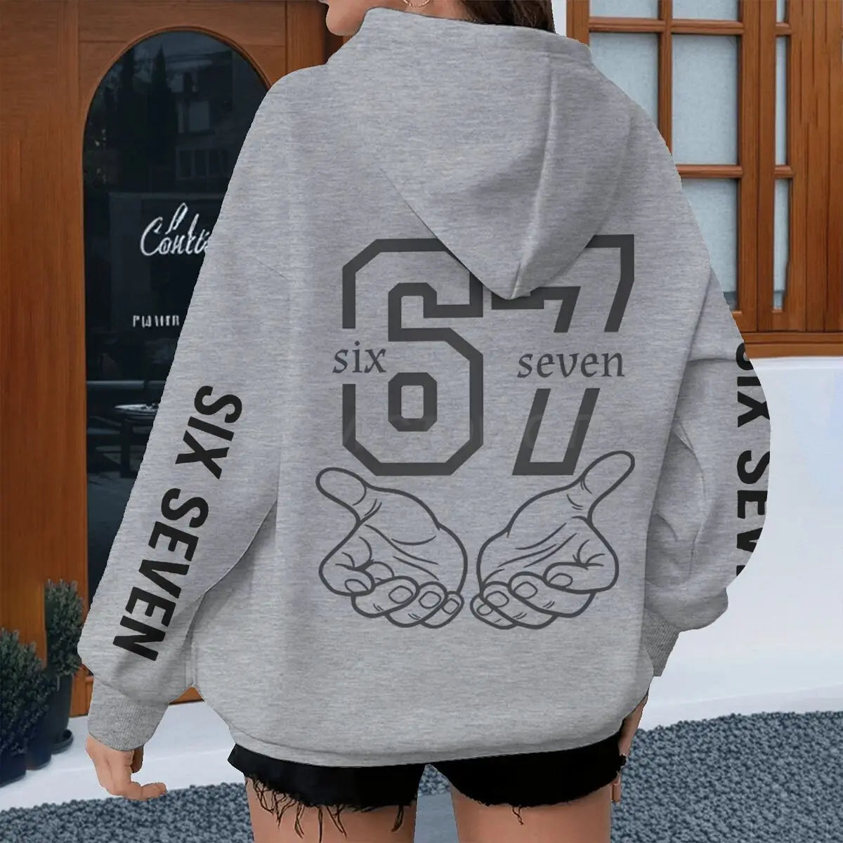unisex cartoon graphic hoodie - skibidi style
