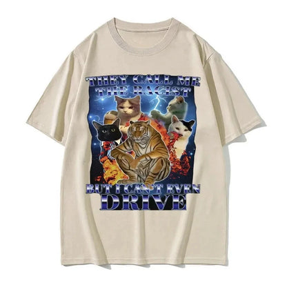 Funny Cat Meme Graphic T-Shirt for Kids