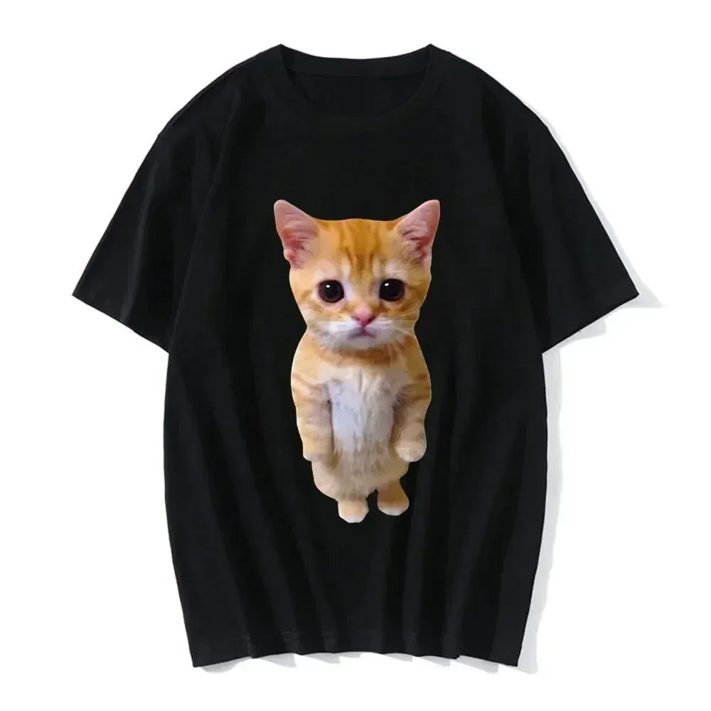 funny cat 3d print t-shirt for kids