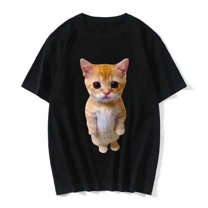 Funny Cat 3D Print T-Shirt for Kids