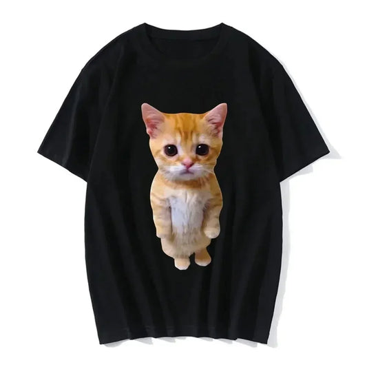 Funny Cat 3D Print T-Shirt for Kids
