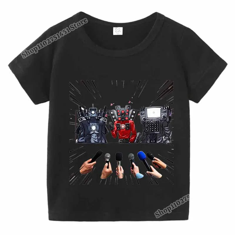 skibidi toilet graphic t-shirt for kids