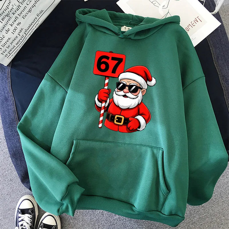 y2k christmas santa graphic hoodie for kids