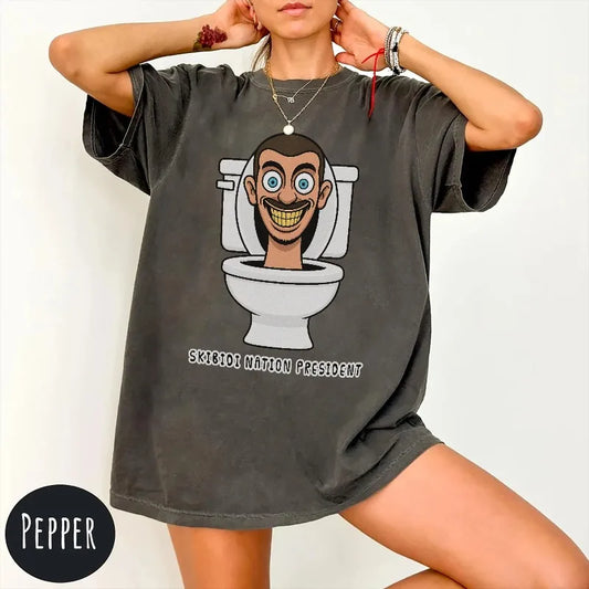 Skibidi Toilet President T-Shirt for Kids