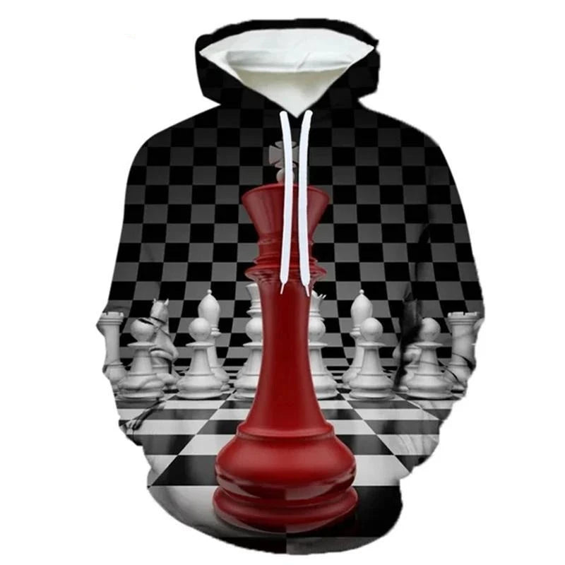 chess print hoodie for kids