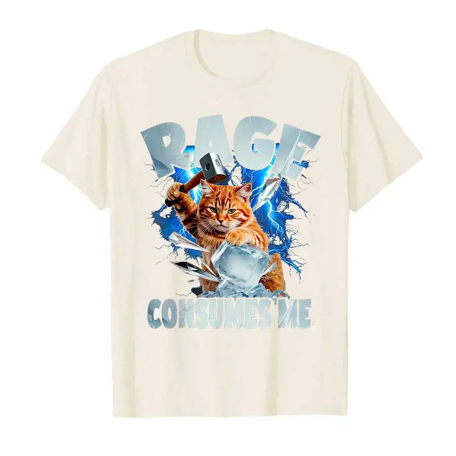anger consumed me cat emoji t-shirt