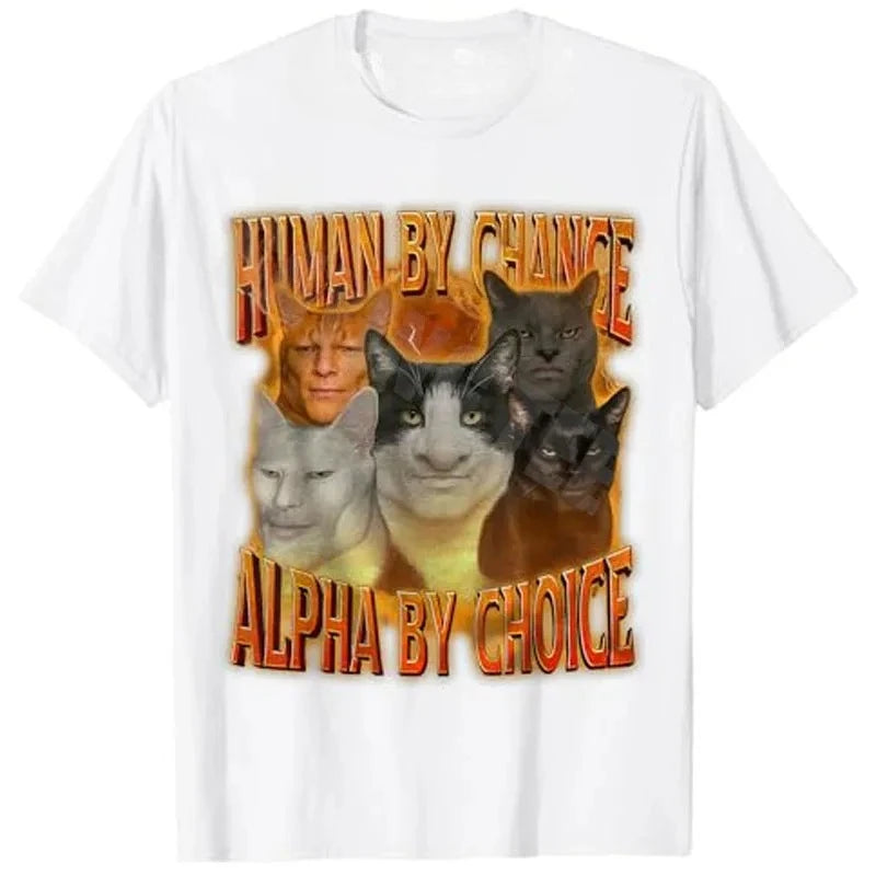 alpha cat meme t-shirt for kids