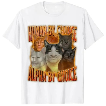 Alpha Cat Meme T-Shirt for Kids