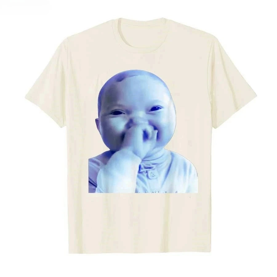 funny ai baby t-shirt with laughing emoji