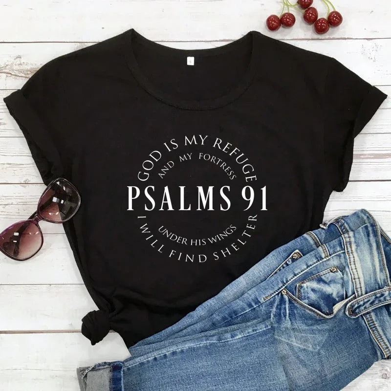 psalms 91 graphic t-shirt for kids