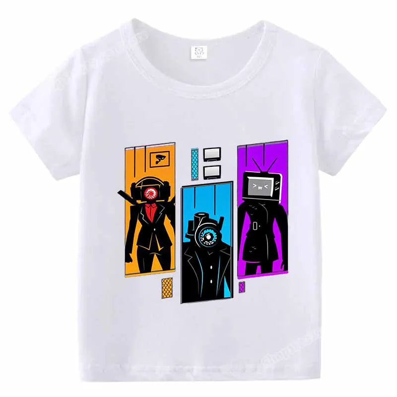skibidi toilet kids summer t-shirt