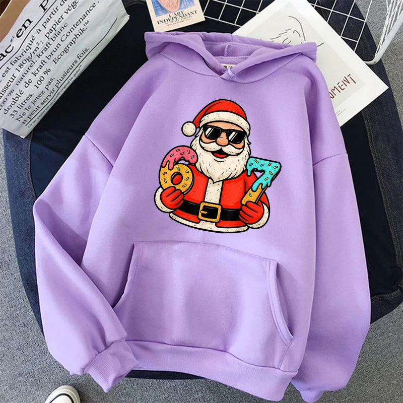 y2k christmas santa graphic hoodie for kids