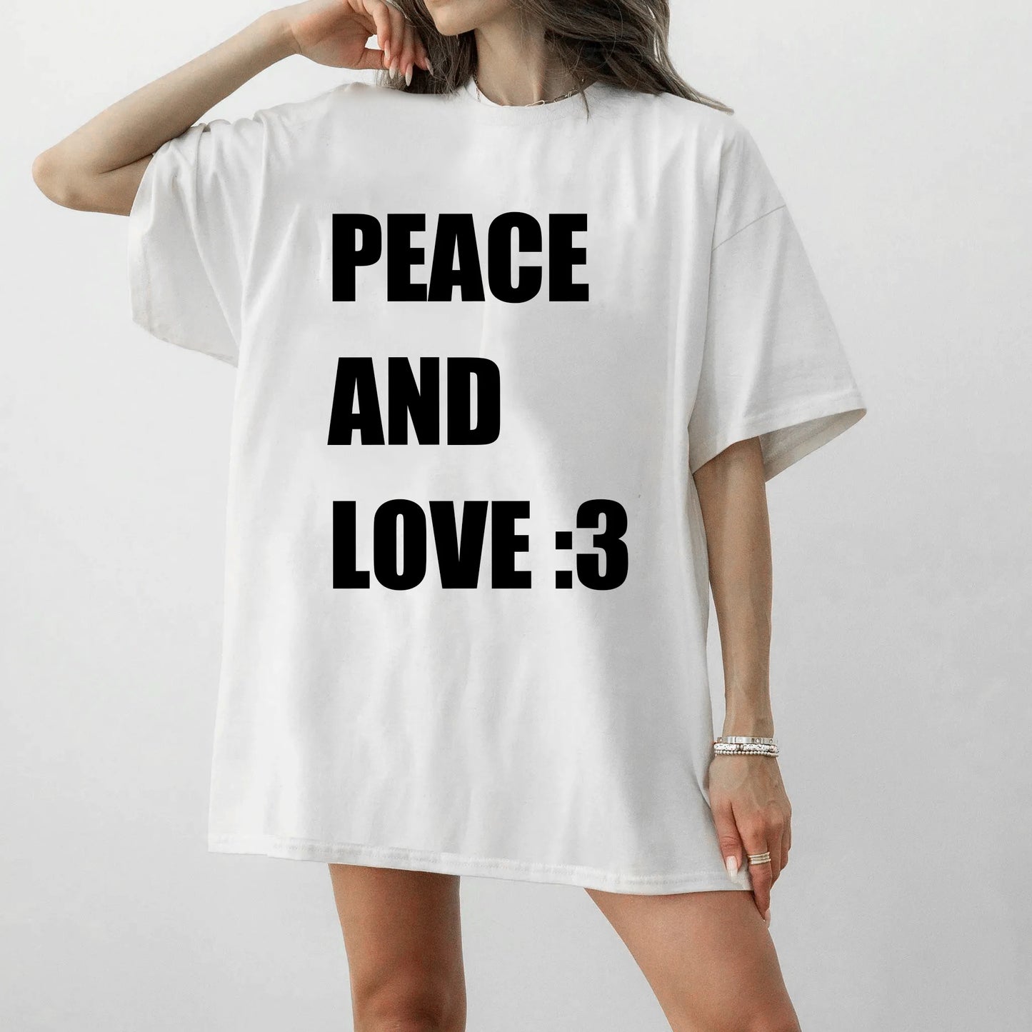 peace and love graphic t-shirt for kids