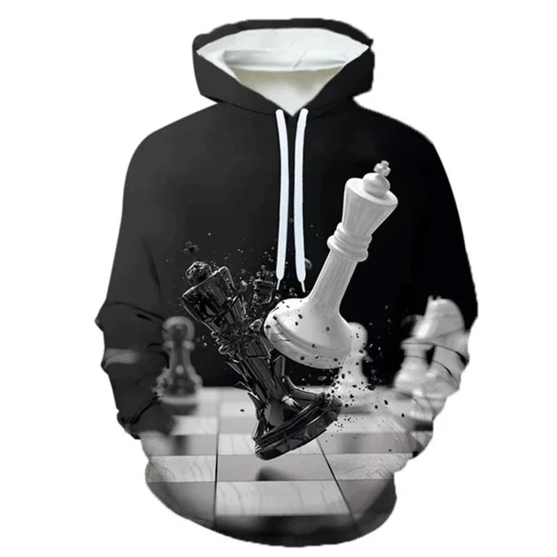 chess print hoodie for kids