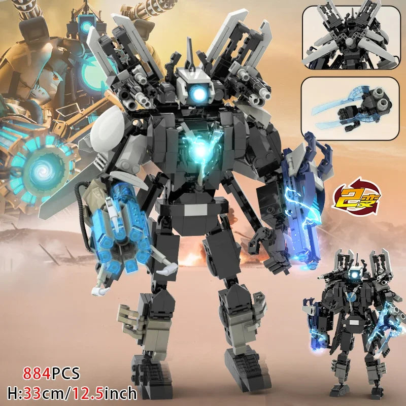 skibidi toilet building blocks toy for kids