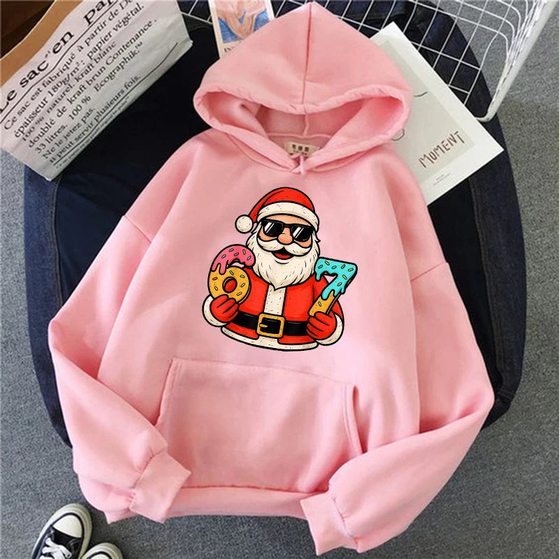 y2k christmas santa graphic hoodie for kids