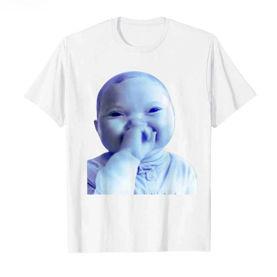 funny ai baby t-shirt with laughing emoji