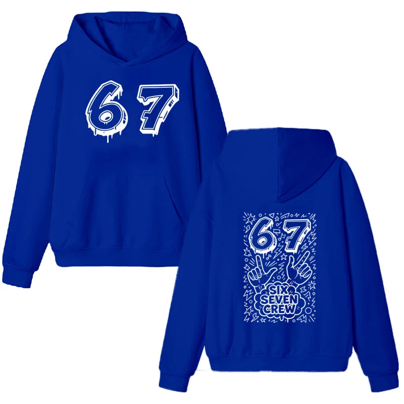 six seven crew graffiti hoodie for kids