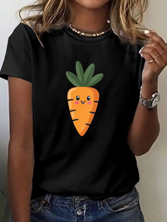 Cute Cartoon Carrot T-shirt for Kids