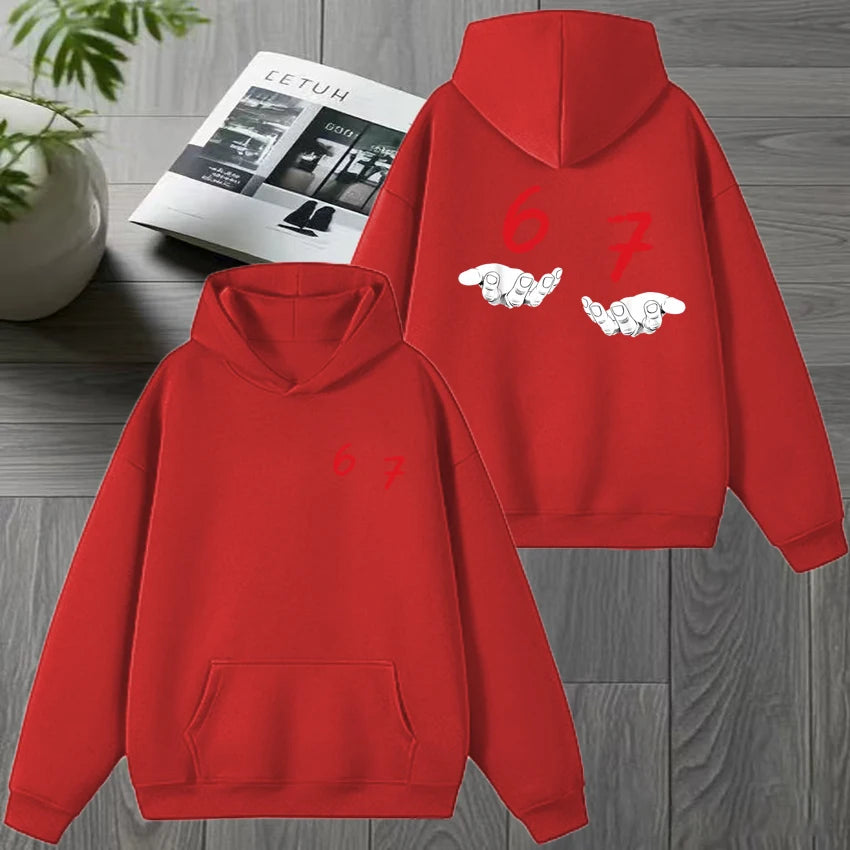 gen alpha slang print winter hoodie