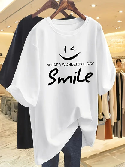 Kids' Casual Smiley Face T-shirt