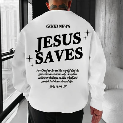 Jesus Saves Graphic Sweatshirt for Kids