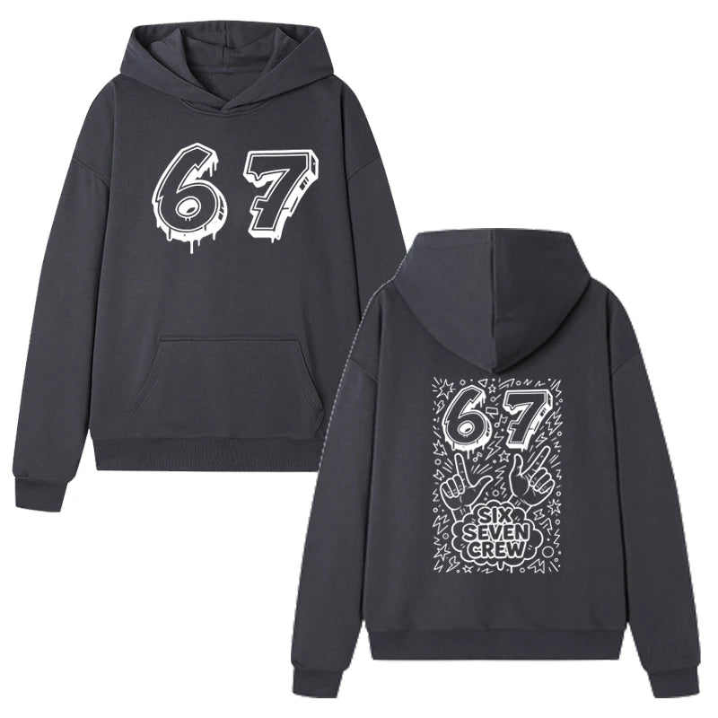 six seven crew graffiti hoodie for kids