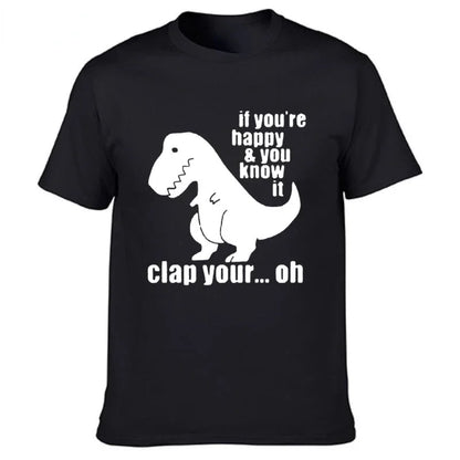 If You're Happy Dinosaur Graphic T-shirt