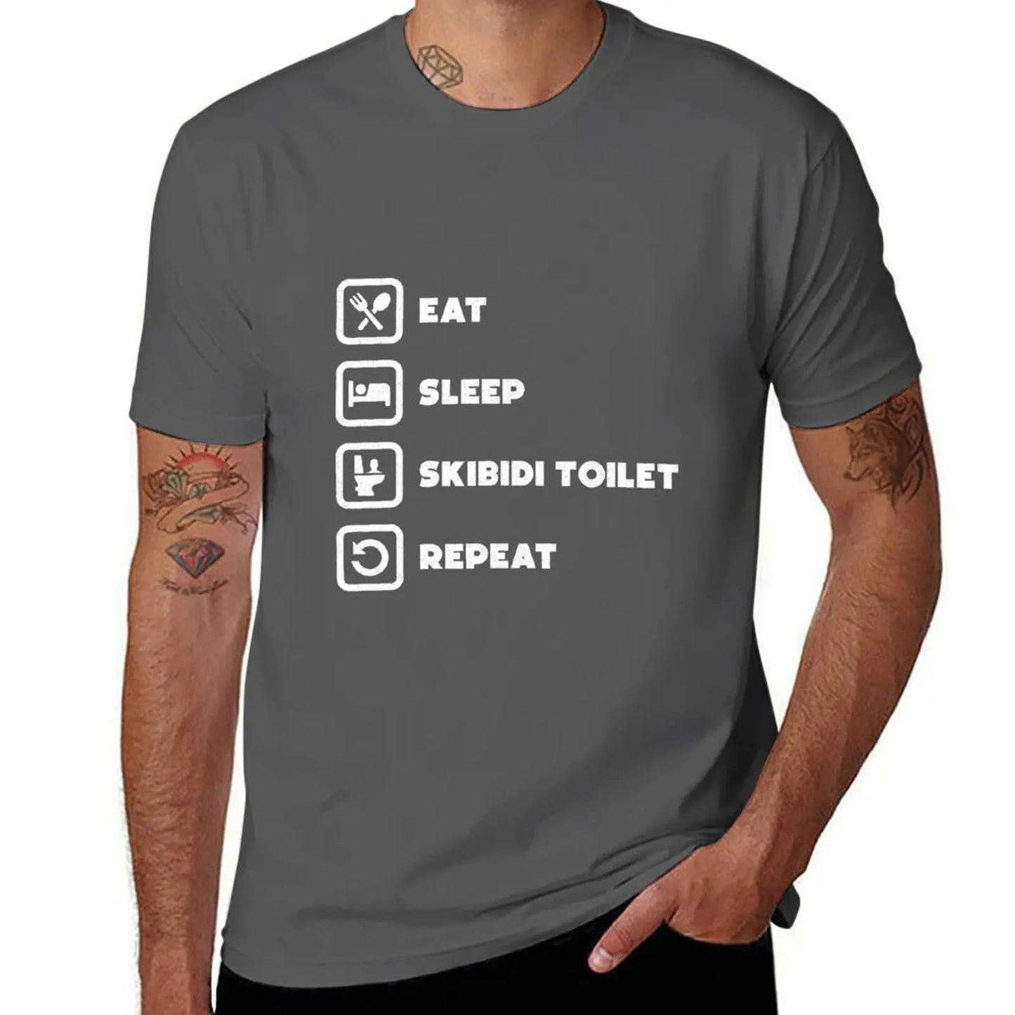 eat sleep skibidi toilet repeat t-shirt