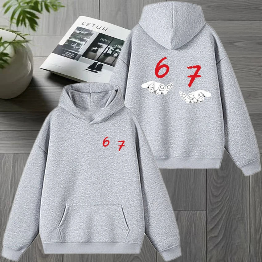 gen alpha slang print winter hoodie