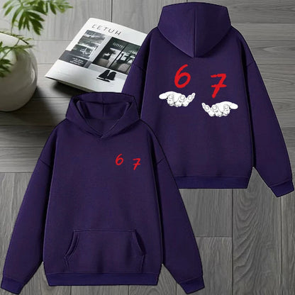 Gen Alpha Slang Print Winter Hoodie