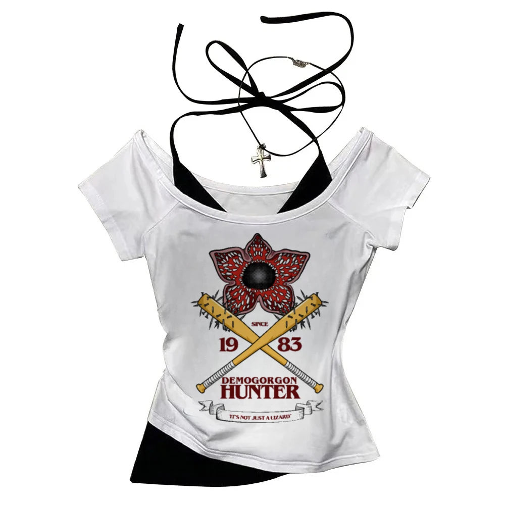 hawkins demogorgon graphic t-shirt for kids