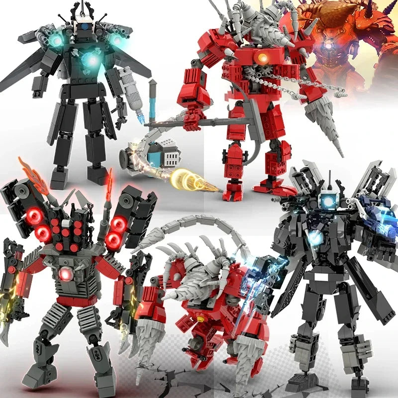 skibidi toilet building blocks toy for kids