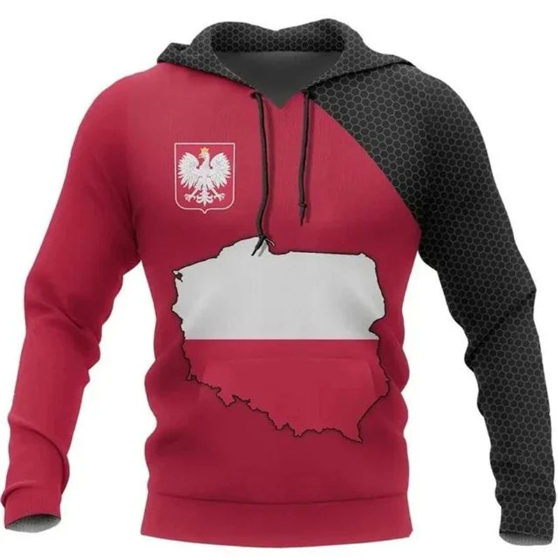 poland flag hoodie for kids
