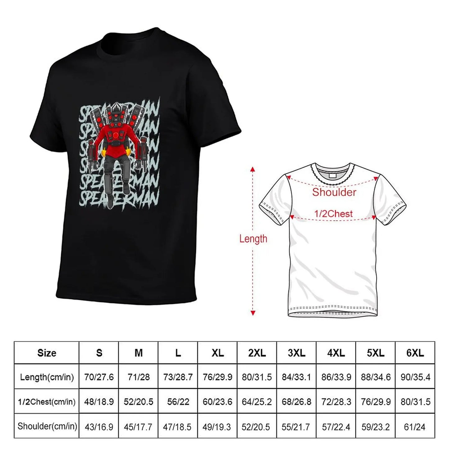 skibidi speaker man graphic t-shirt