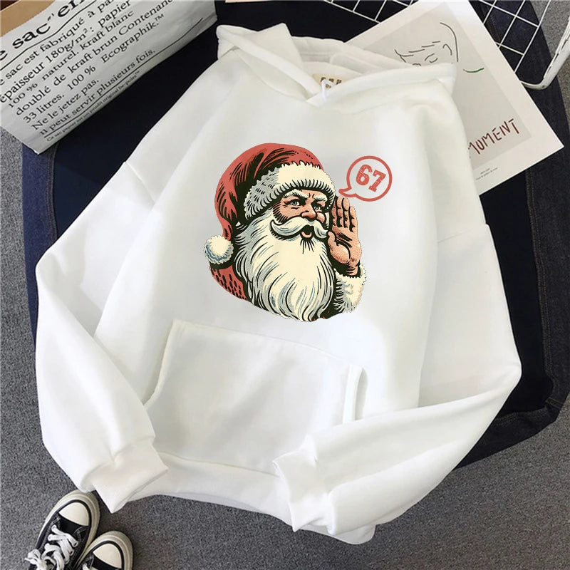 christmas santa 67 graphic hoodie for kids