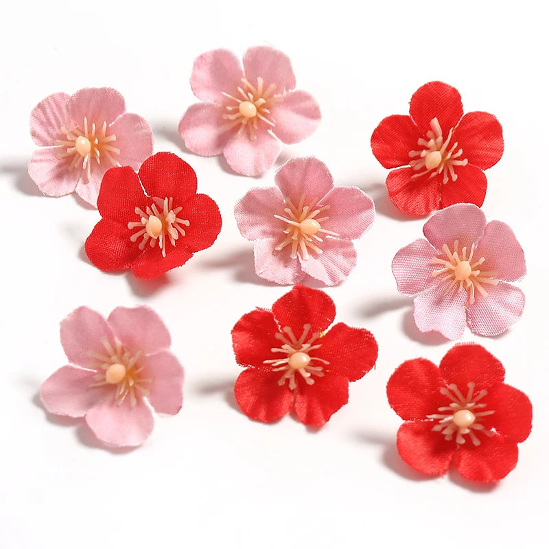 50 mini daisy silk flowers for diy crafts and decoration