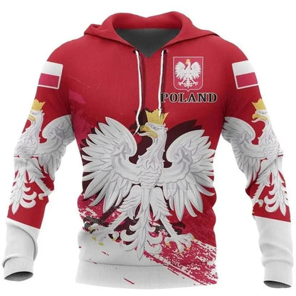 Poland Flag Hoodie for Kids