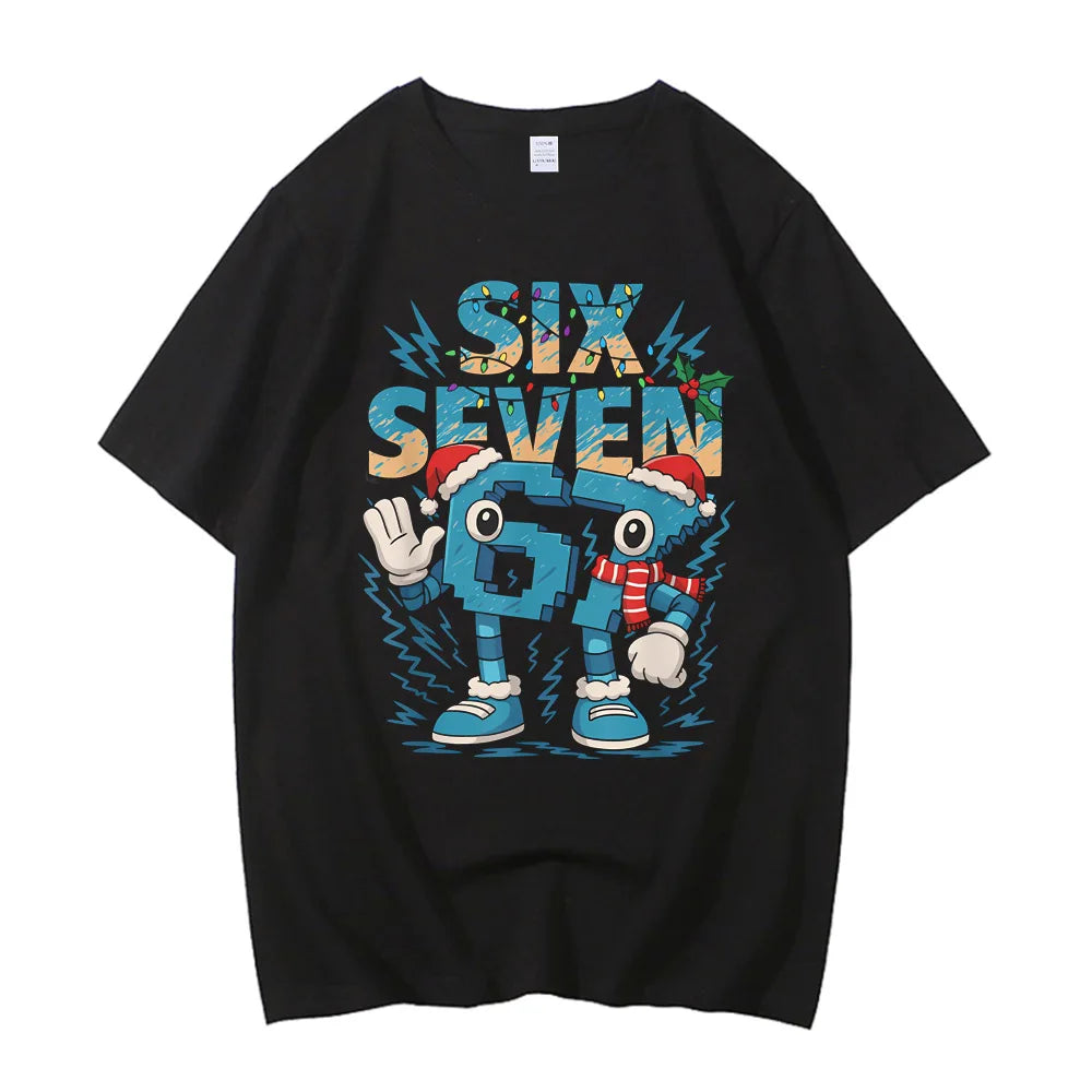 funny six seven gaming meme t-shirt for boys