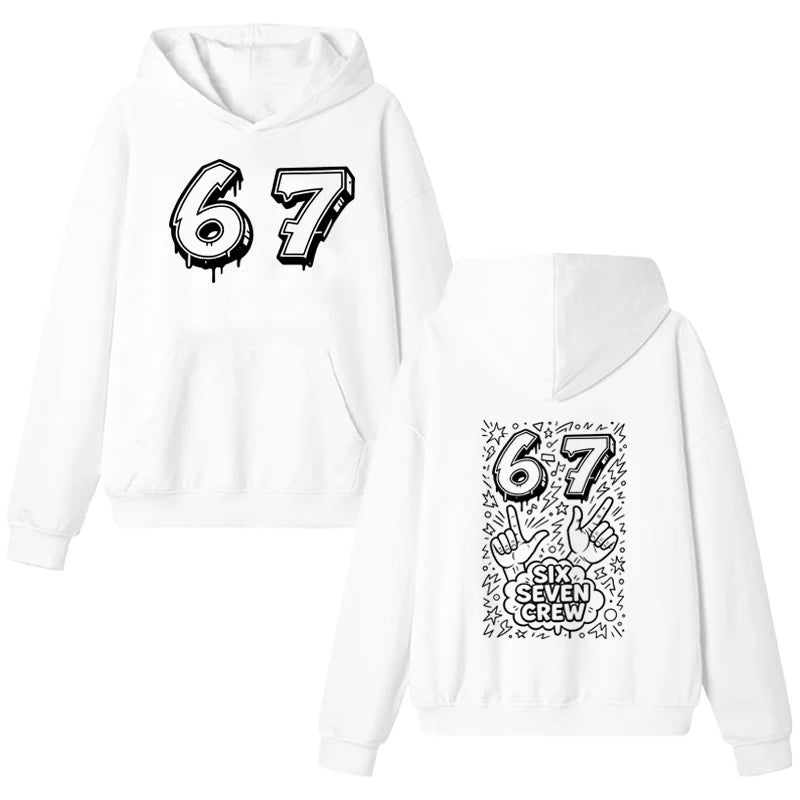 six seven crew graffiti hoodie for kids