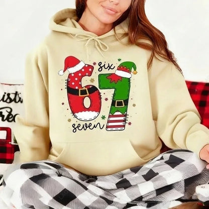 Funny Meme Christmas 67 Graphic Unisex Hooded Sweatshirt