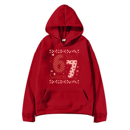 Six Seven Valentine's Day Hoodie for Kids